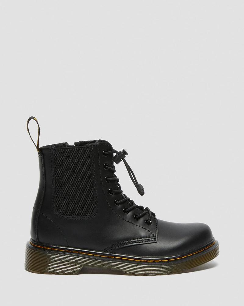 Dr Martens Junior 1460 Harper Leren Vrijetijdslaarzen Kinderen Zwart | NL 161ILH